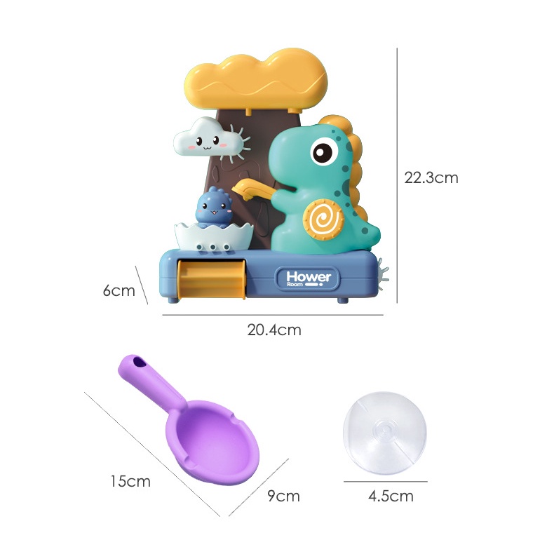 Đồ Chơi Bồn Tắm Hình Khủng Long Hoạt Hình Có Giác Hút Dành Cho Trẻ Em