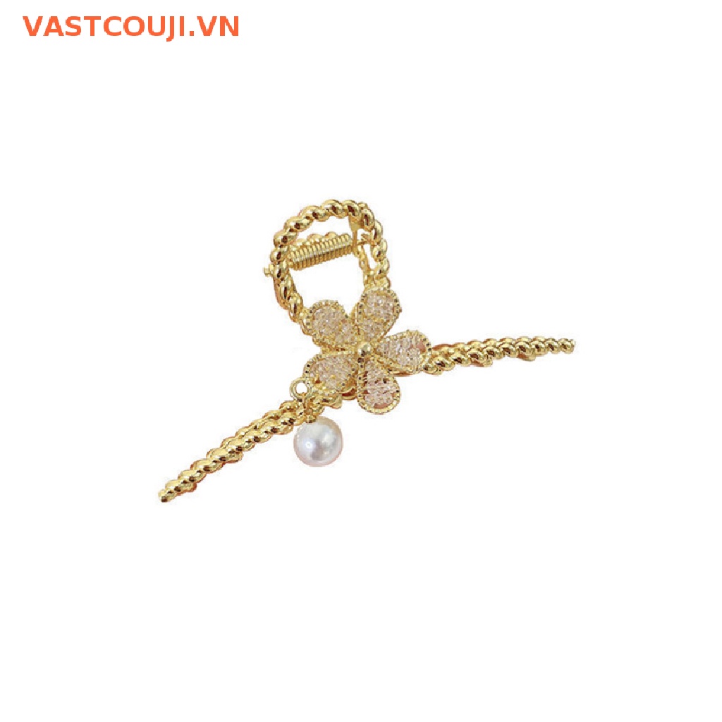 Kẹp Tóc Kim Loại Hình Cá Mập Đính Đá Thời Trang Cho Nữ