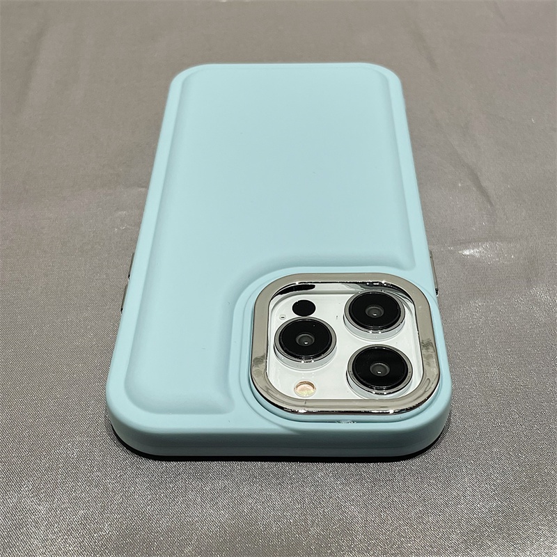 Ốp Điện Thoại Khung Kim Loại Mạ Màu Kẹo Bảo Vệ Camera Cho iPhone 14 Pro Max 14Plus 13 12 11 Pro Max XR
