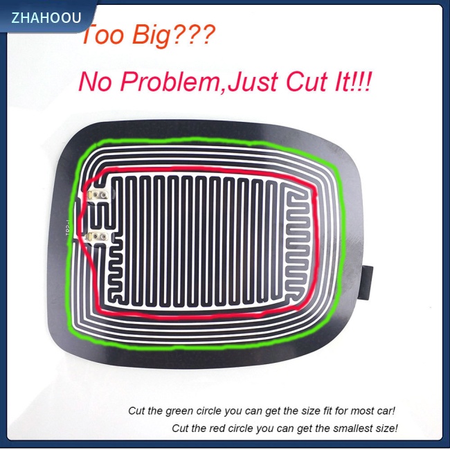 ☃Nhà Cửa☃ Đệm Sưởi Ấm Gương Chiếu Hậu Xe Hơi Dc 12v Tự Dính