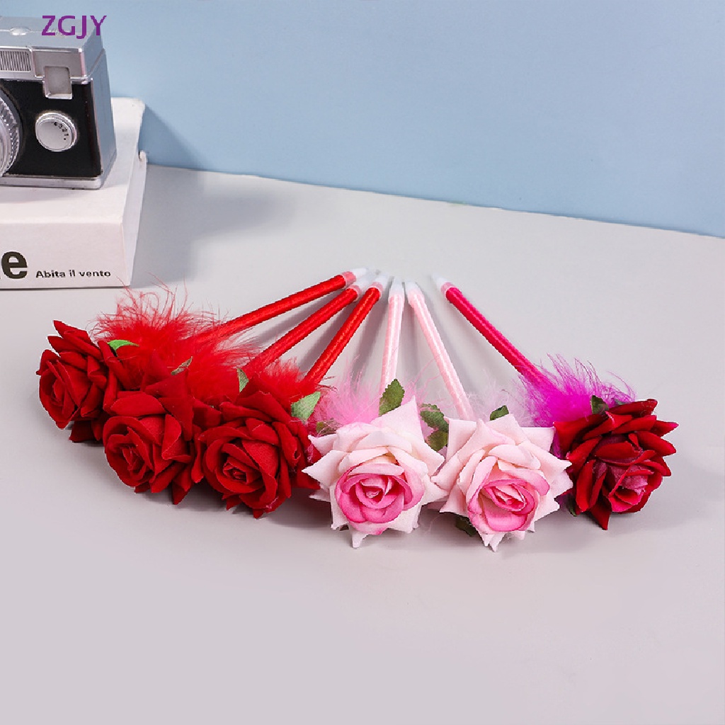 Bút Bi Hình Hoa Hồng 0.7 / 0.5mm Độc Đáo Trang Trí Nội Thất Mới