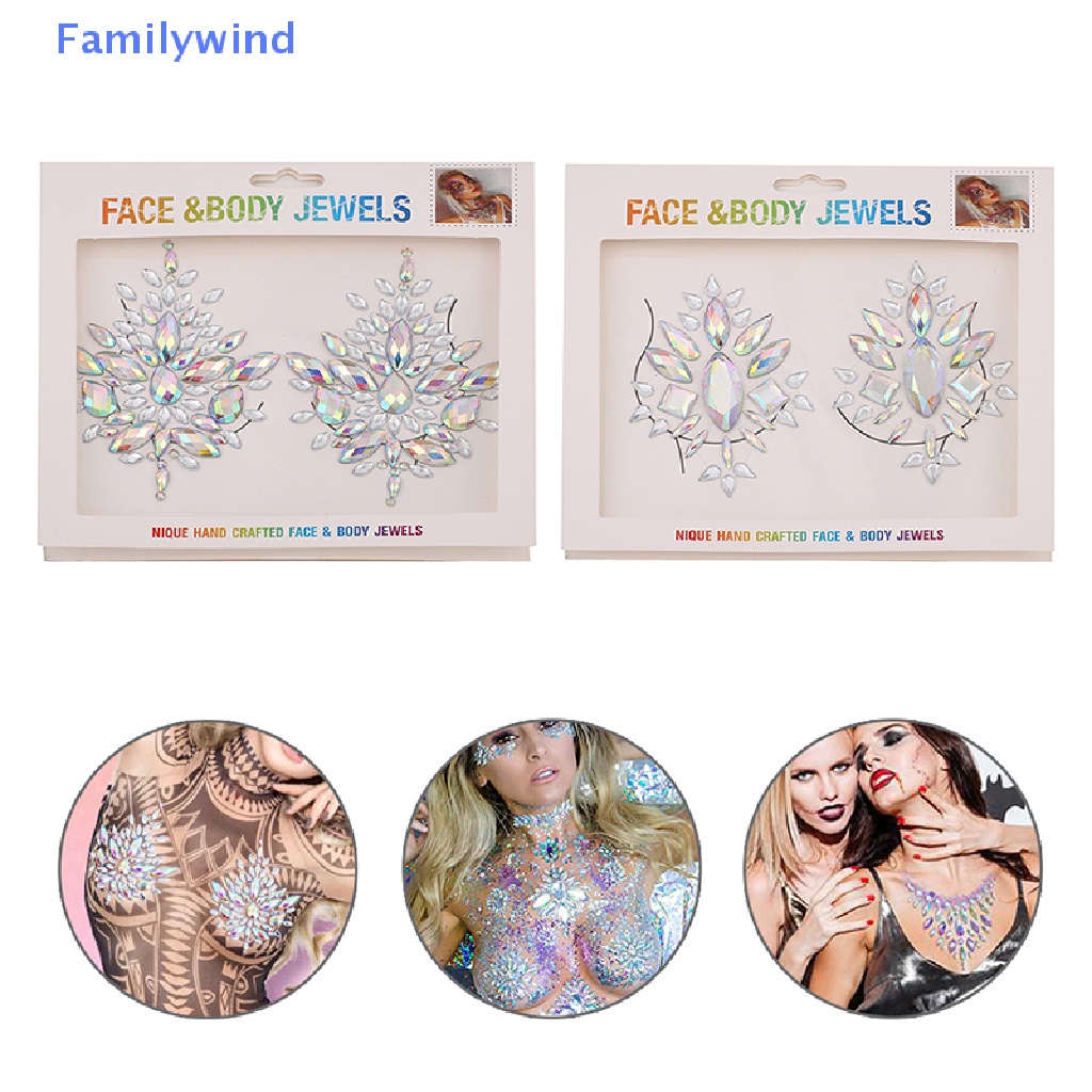 Miếng Dán Ngực Bằng Acrylic Pha Lê Nhiều Màu Thoáng Khí Tiện Dụng