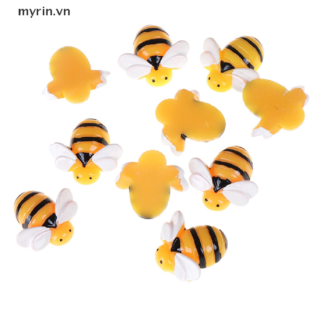Set 10 Chú Ong Bằng Nhựa Resin Dùng Làm Đồ Thủ Công DIY
