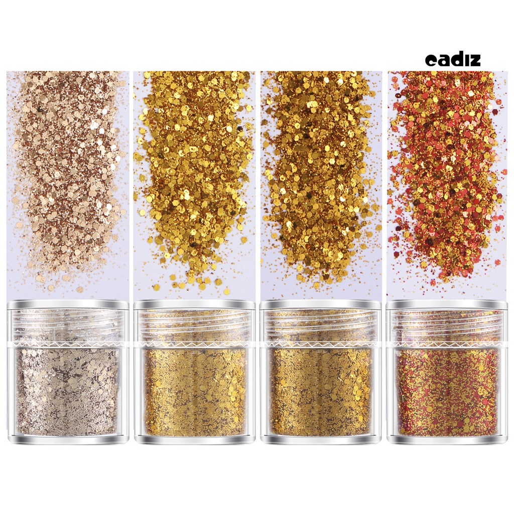 Set 4 Hộp Kim Tuyến Lấp Lánh Trang Trí Móng Tay Nghệ Thuật