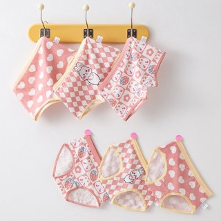 Bộ 3 Quần Lót Boxer Cotton Họa Tiết Hoạt Hình Cho Bé Gái