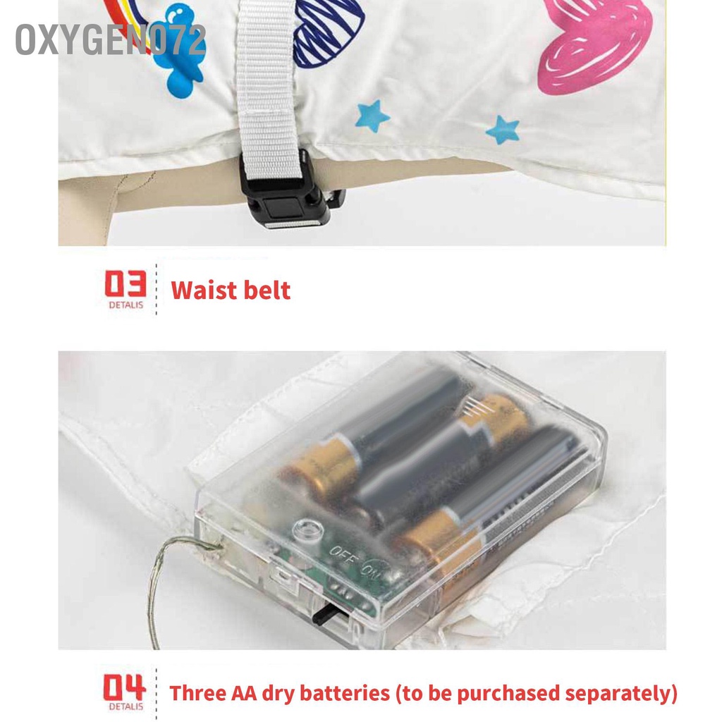 Oxygen072 Quần Áo Dạ Quang Cho Thú Cưng Đèn LED Màu Chó Trang Phục Phát Sáng Lớn Trung Bình Nhỏ Mèo