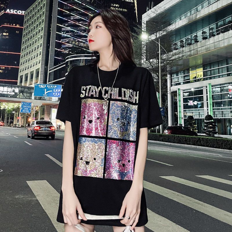 Áo Thun Dáng Rộng Mùa Hè 2023 Cỡ Lớn 2-150kg Phong Cách Mới Cho Nữ