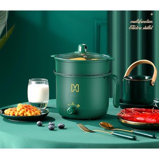 💥Ca Nấu Mì, Nấu Cơm Đa Năng Có Tay Cầm 1,8L - Nồi Lẩu Điện Mini Kèm Giá Hấp .