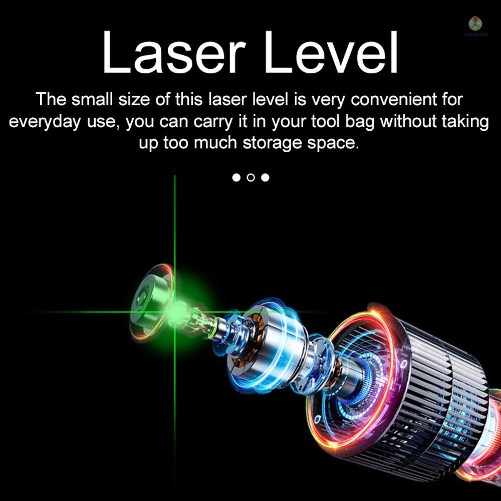 Máy Cân Bằng Laser 3 Tia Laser 2 Đường Nhỏ Gọn Tiện Lợi° Thước Đo Đường Chéo Laser Đa Năng Tiện Dụng Cho Gạch Sàn Nhà / Cửa Sổ