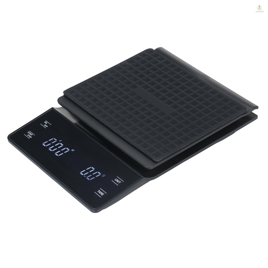 Cân Điện Tử 0.3g ~ 3000g Độ Chính Xác Cao Chống Thấm Nước Có Màn Hình LED Nền Tiện Dụng Cho Nhà Bếp