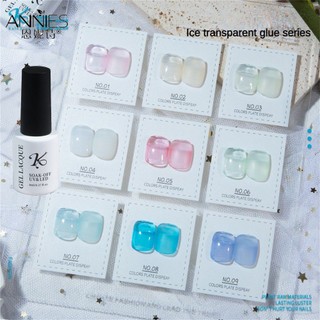 Sơn móng tay ANNIES gel thạch màu nude ngọc bích/ xanh dương cho tiệm làm móng với 45 kiểu
