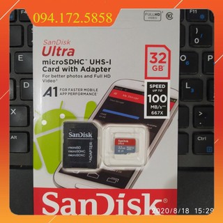 Thẻ nhớ microsdhc 64gb 32gb sandisk ultra class 10 667x 100mb/s