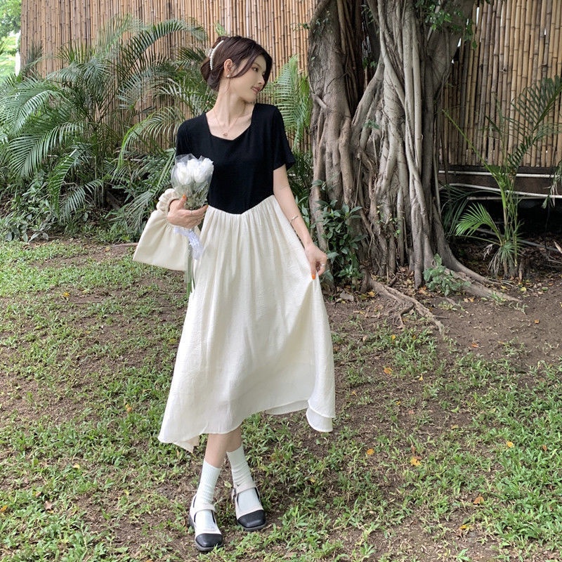 COZOK Đầm Ngắn Tay Ôm Eo Thời Trang Dành Cho Nữ