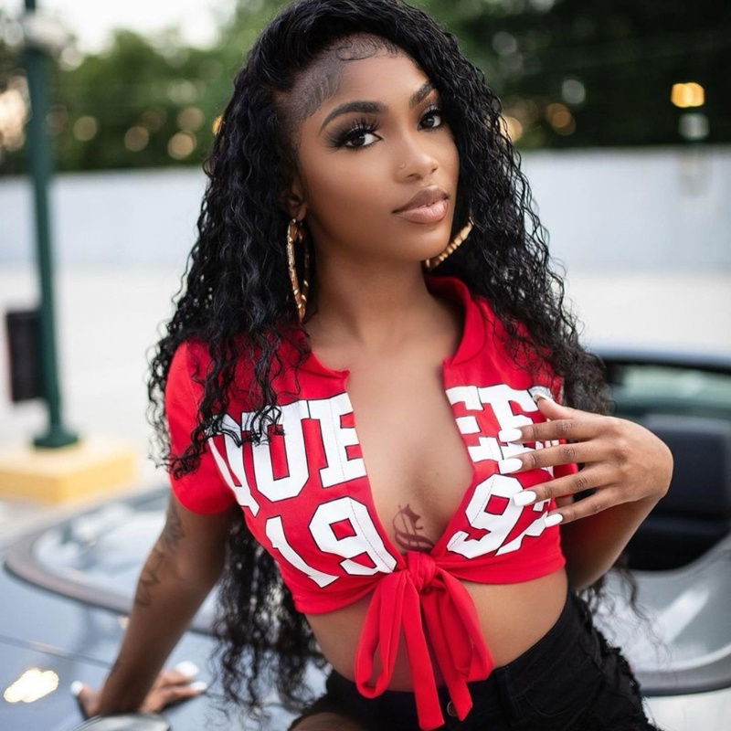 Xiangbao Áo Croptop Tay Ngắn Cổ Chữ V Khoét Sâu Thắt Dây Phía Trước In Chữ Phong Cách Harajuku Gợi Cảm Cho Nữ