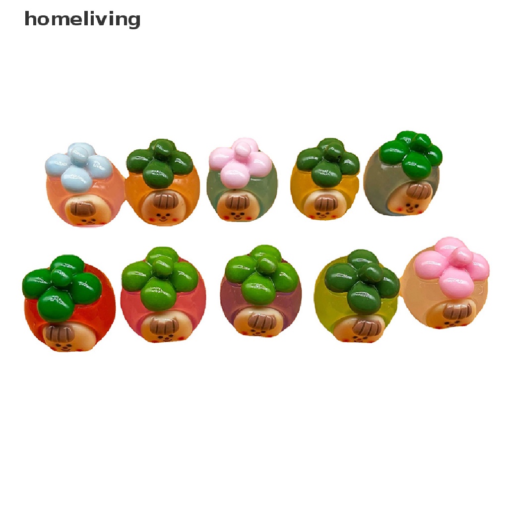 Bộ 2 Đồ trang trí Trái Xoài Hoạt Hình Mini Phát Sáng Dùng Trang Trí Tiểu Cảnh