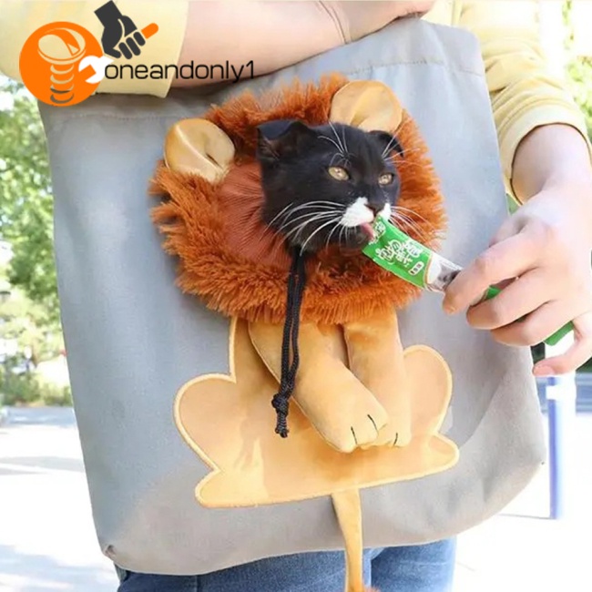 [COD] Túi Xách Du Lịch Thoáng Khí Kích Thước Nhỏ Gọn Thiết Kế Hình Sư Tử Hoạt Hình Dễ Thương Có Lỗ