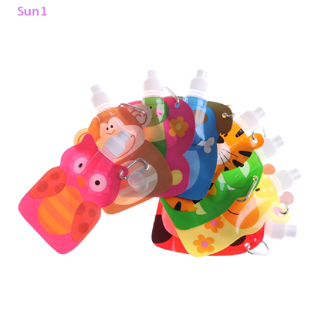 Sun1 &gt; Túi Đựng Nước Uống Gấp Được Thân Thiện Với Môi Trường Hình Thú Hoạt Hình Dành Cho Trẻ Em
