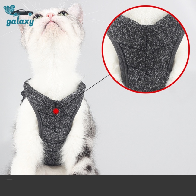Galaxy Bộ Áo Vest + Dây Dắt Có Khóa Điều Chỉnh Thoáng Khí Chống Thoáng Khí Thoải Mái Cho Mèo