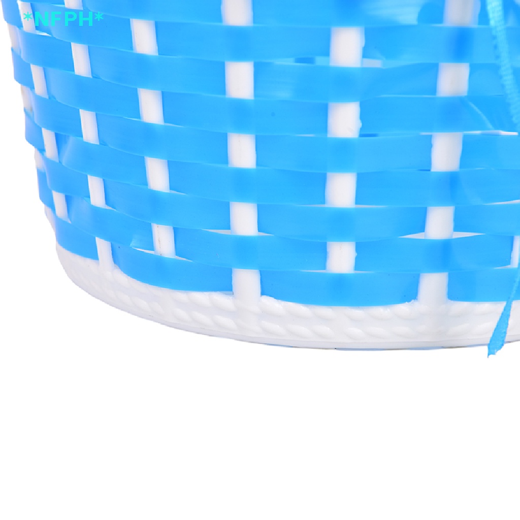 1 Giỏ Xe Đạp Bằng Nhựa Đính Nơ Trước Handmade Độc Đáo Cho Bé Mới