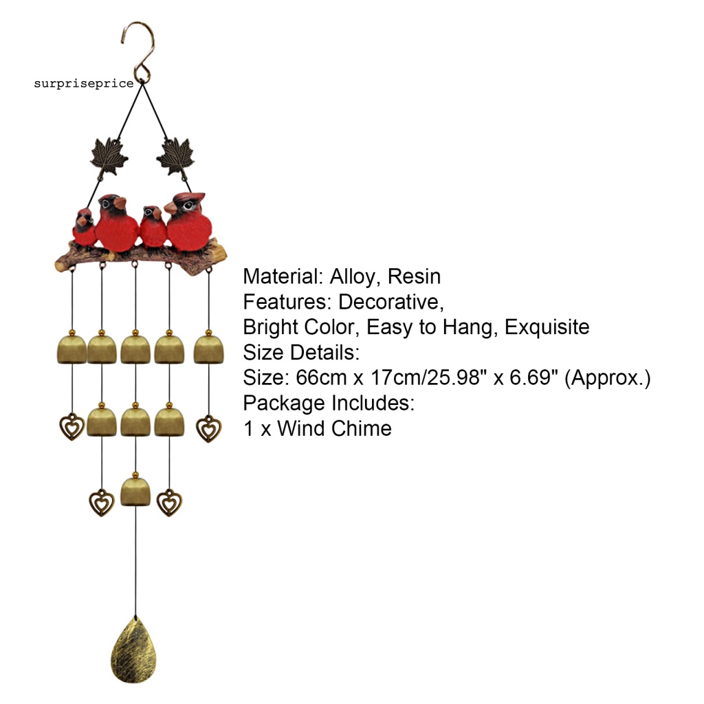 Spa Chuông Gió Kết Cấu Tinh Tế Hình Chim Trang Trí Phòng Khách / Nhà Ở / Ngoài Trời