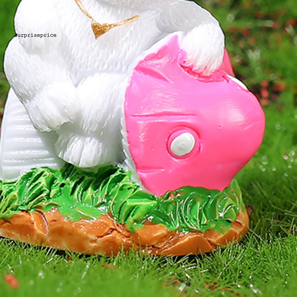 Set 4 Đồ trang trí Thỏ Bunny Mini Bằng Nhựa Resin Trang Trí Phòng Khách / Bàn Làm Việc