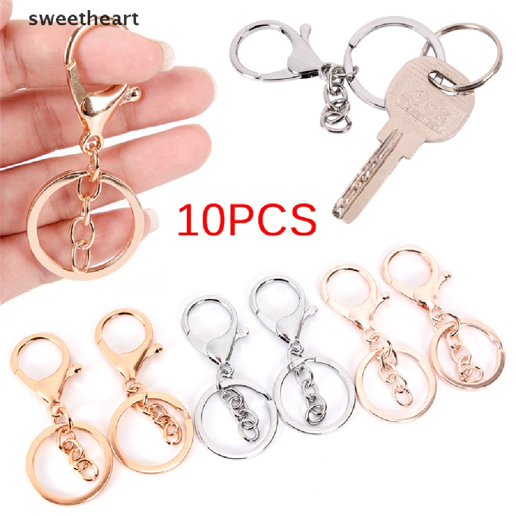 10 chiếc móc chìa khóa tự làm móc chìa khóa phát hiện trang sức móc khóa kẹp tôm hùm làm New