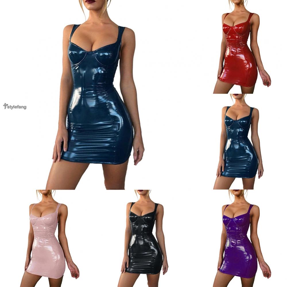 Đầm Ngủ Babydoll Chất Da Thiết Kế Quyến Rũ Cho Phái Nữ