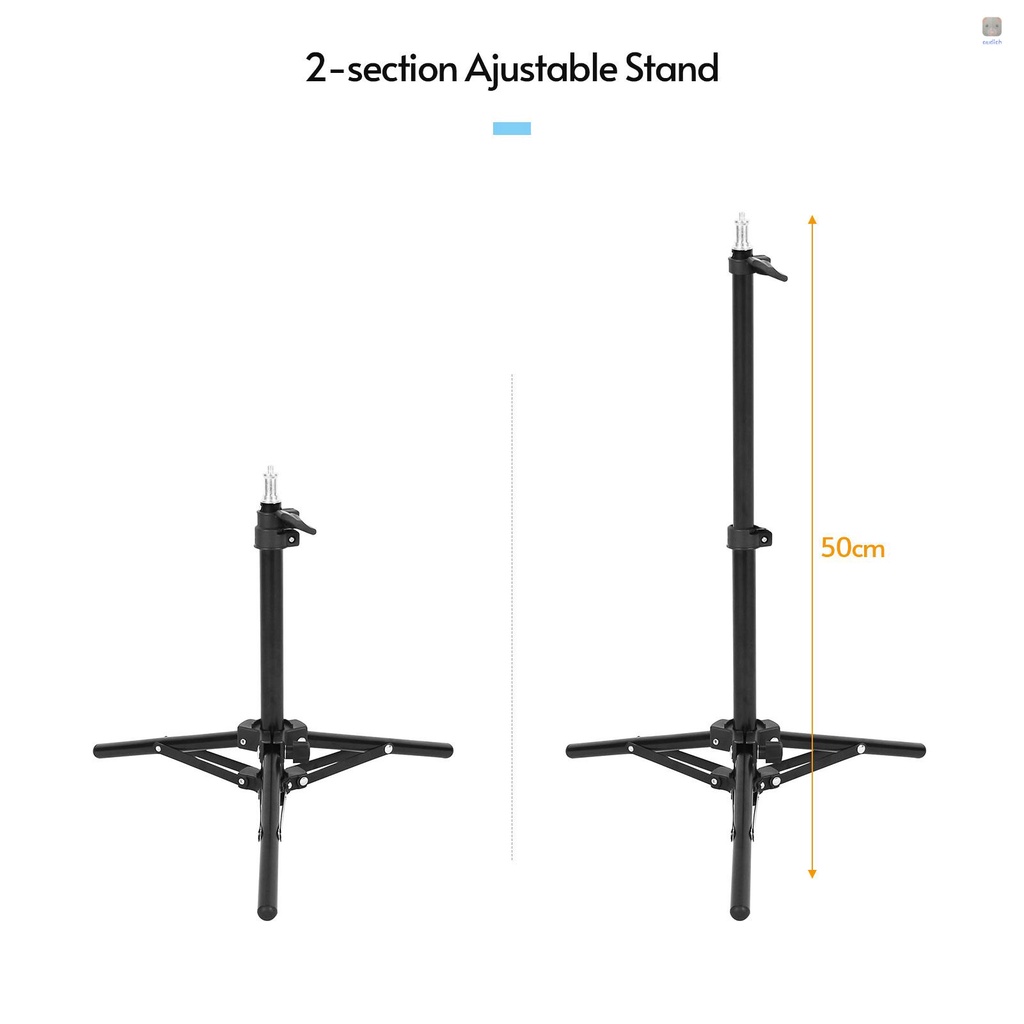 Giá Đỡ Ba Chân 2 Phần 50cm 1.5KG Giao Diện 1 / 4-inch Có Thể Điều Chỉnh Hỗ Trợ Quay Video / Đèn LED / Điện Thoại