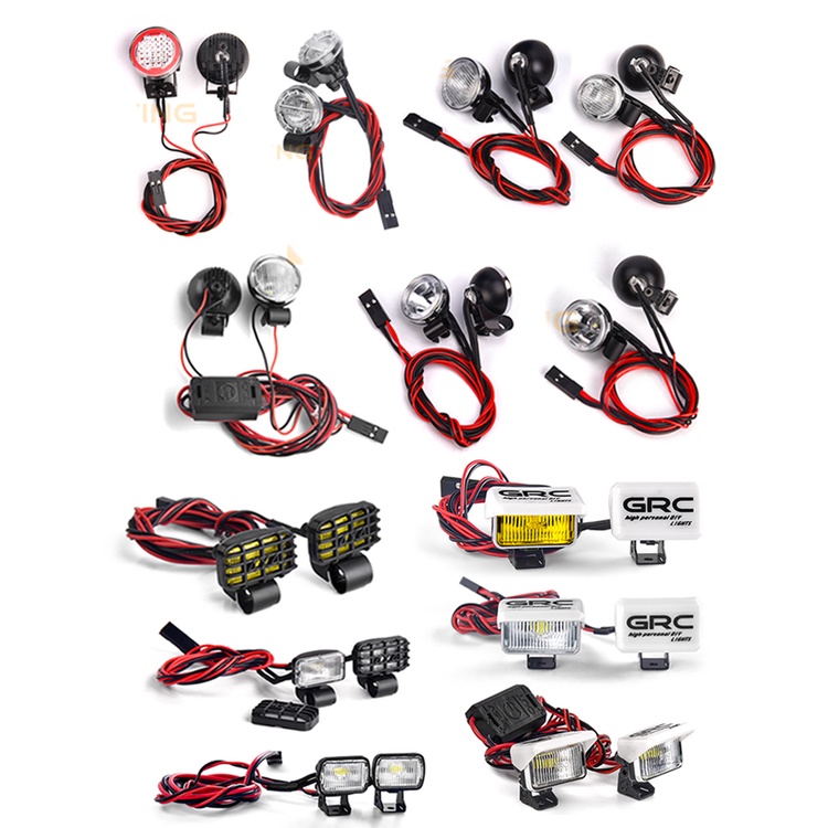 1 Bộ Đèn Pha LED Cho Xe Điều Khiển Từ Xa Traxxas TRX4 Defender Bronco TRX6 G63 AXIAL SCX10 RC4WD D90 1 / 10