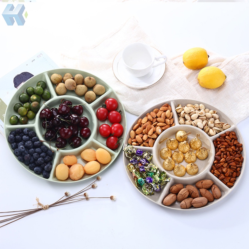 1 Đĩa Đựng Thức Ăn 6 Ngăn Tiện Lợi
