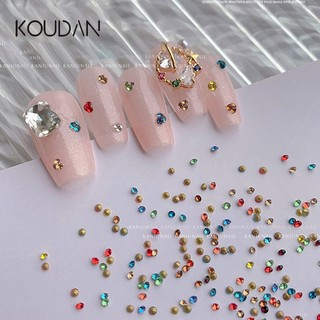 Set 1440 hạt đá tròn mini nhiều màu trang trí móng tay nghệ thuật diy