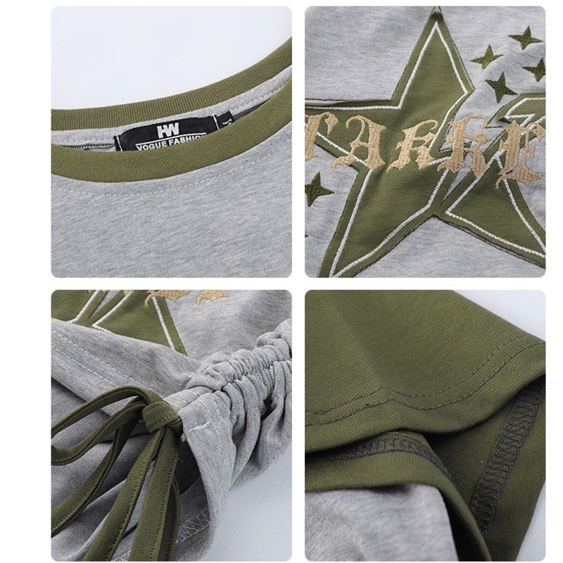 Áo Thun Tay Ngắn Màu Sắc Tương  RENJIANVSHENG Phản Phong Cách Hàn Quốc Cho Nữ