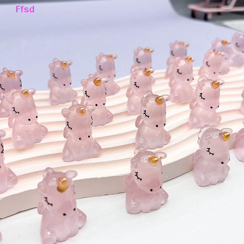 {Ffsd} Bộ 5 Phụ Kiện Trang Sức Nghệ Thuật Hình Kỳ Lân Huỳnh Quang DIY Bằng Nhựa Resin Cho Crafg