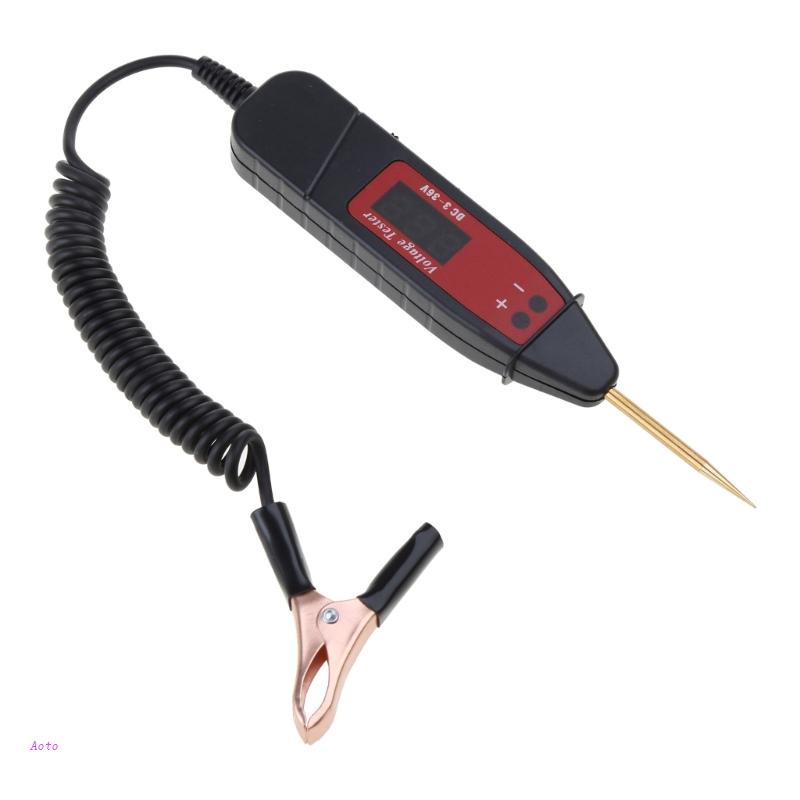 Bút Kiểm Tra Điện Áp AOTO DC5-36V Có Màn Hình LCD Kỹ Thuật Số Cho Xe Máy / Tàu Thuyền