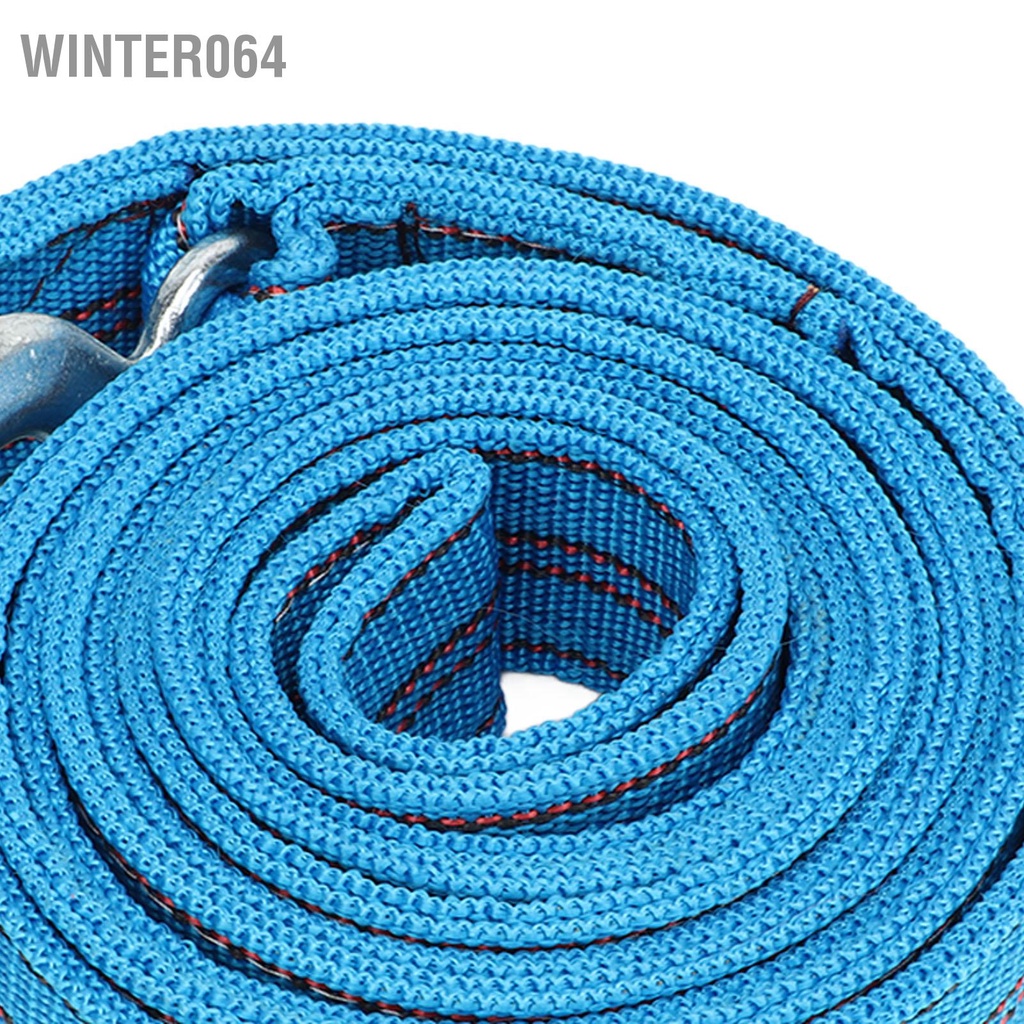 Winter064 Dây kéo có móc Chiều dài 13ft Tải trọng 5 tấn Chất liệu nylon cường độ cao dành cho ô tô SUV RV Trailer ATV