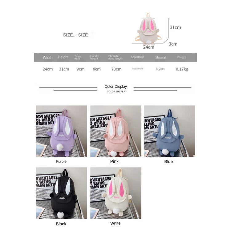 Ba Lô Tai Thỏ Dễ Thương Cho Nữ