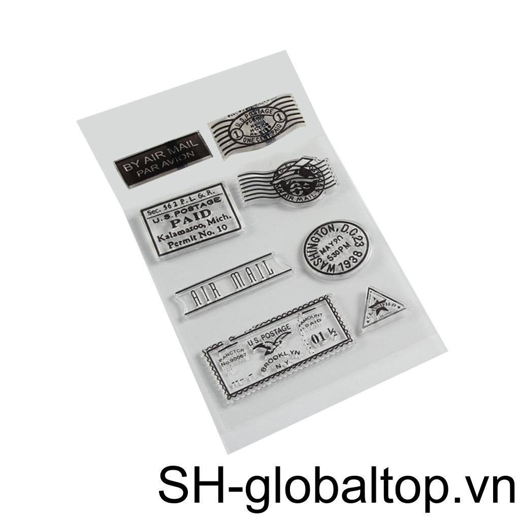 Miếng Tem Dấu Trang Trí Silicone PVC Trong Suốt DIY