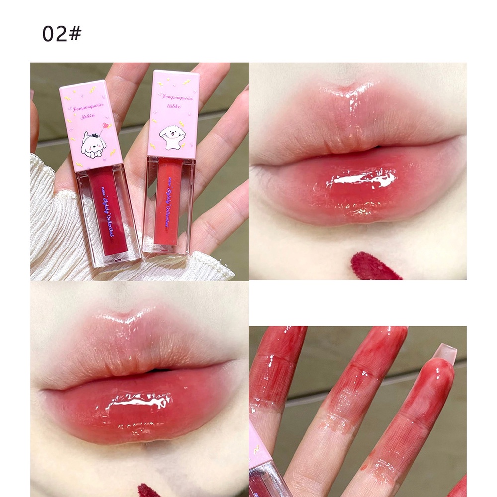 [Lovelin] Son Bóng Dưỡng Môi Hoạt Hình USLIKE Nổi Tiếng Trên web Lâu Trôi Không Dễ Phai Màu Mật Ong Trắng