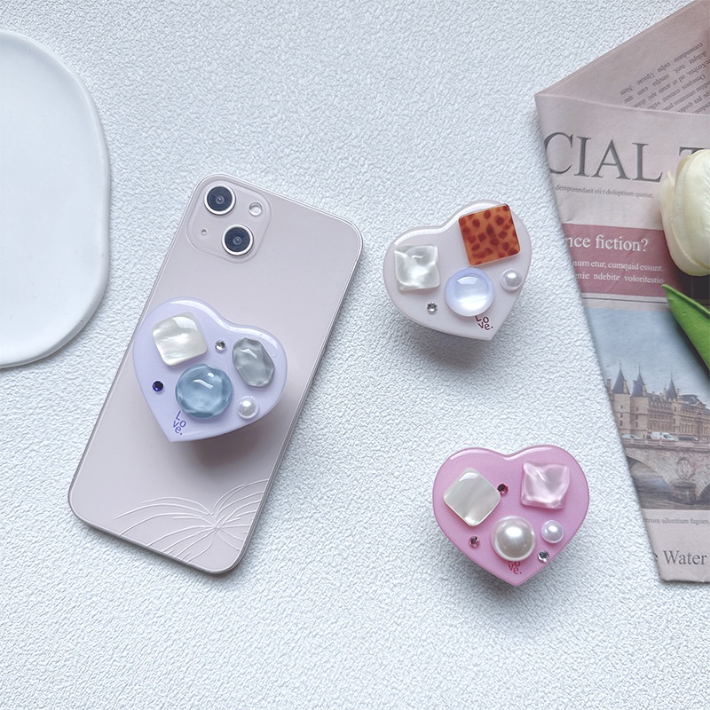 Giá Đỡ Điện Thoại Hình Trái Tim 3d Xinh Xắn