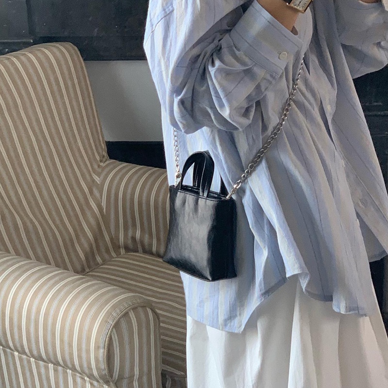 Túi Đeo Chéo Hình Vuông Nhỏ Màu Trơn Có Khóa Kéo Thời Trang Cao Cấp Cho Nữ