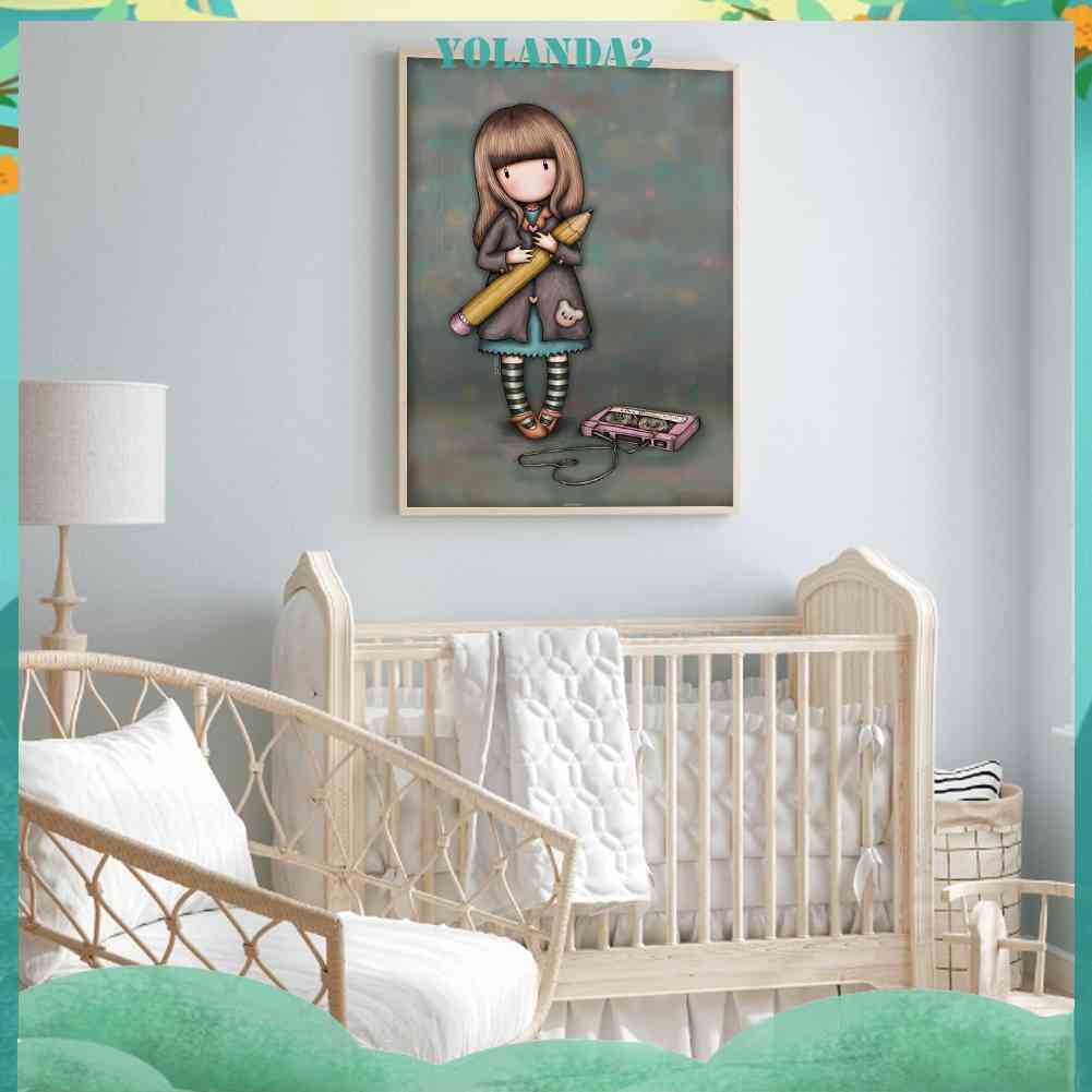 Tranh Đính Đá Kim Cương Toàn Bộ 5D DIY Hình Búp Bê