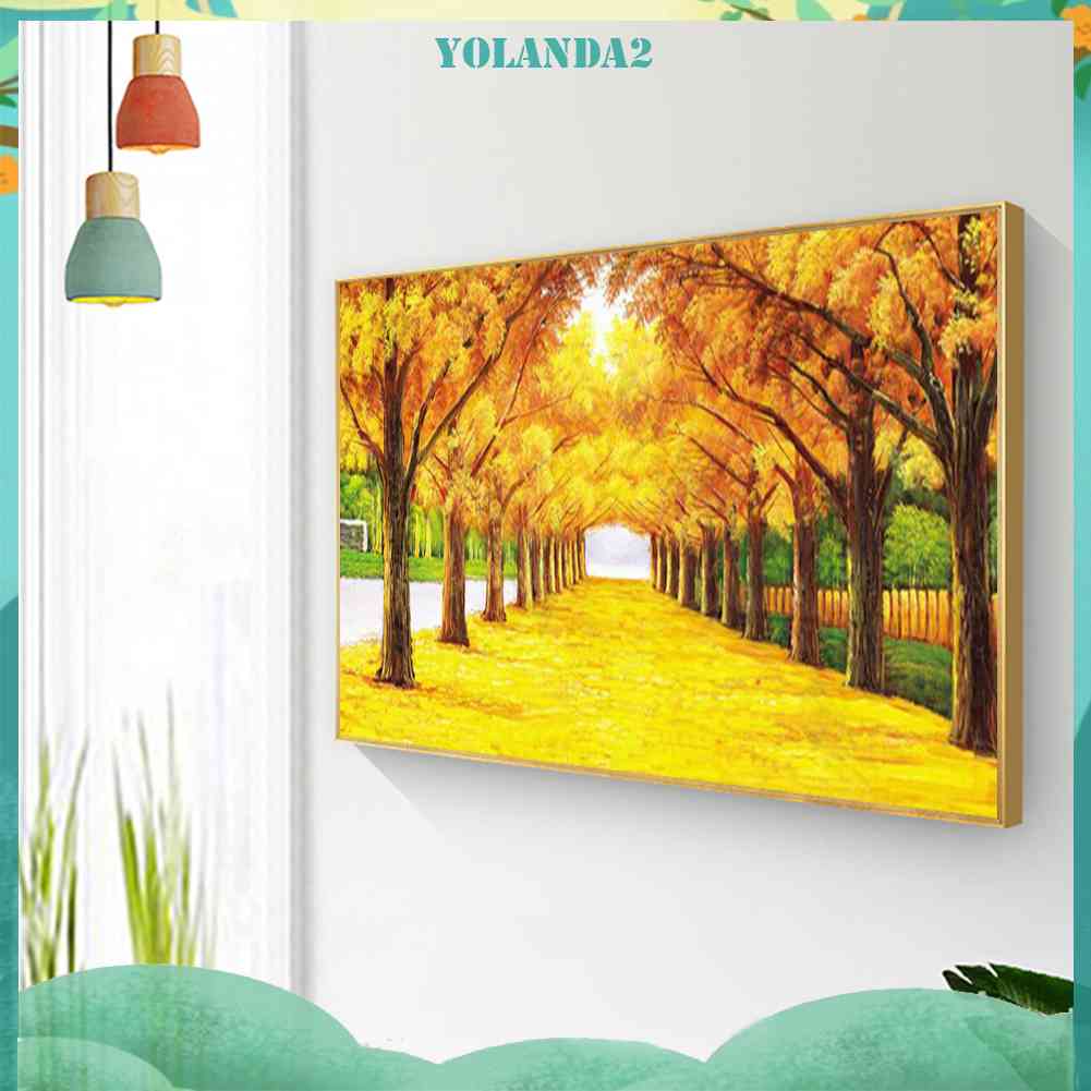 Bộ Tranh Đính Đá 5D Tự Làm Toàn Diện Họa Tiết Đường Lá Phong