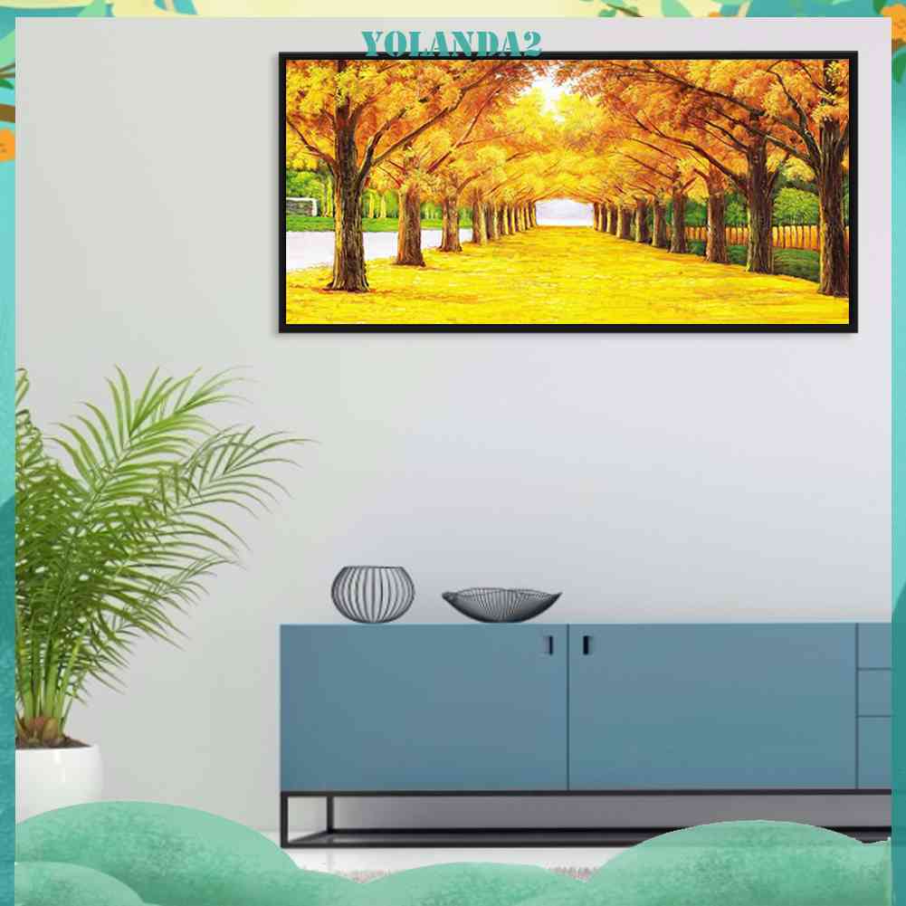 Bộ Tranh Đính Đá 5D Tự Làm Toàn Diện Họa Tiết Đường Lá Phong