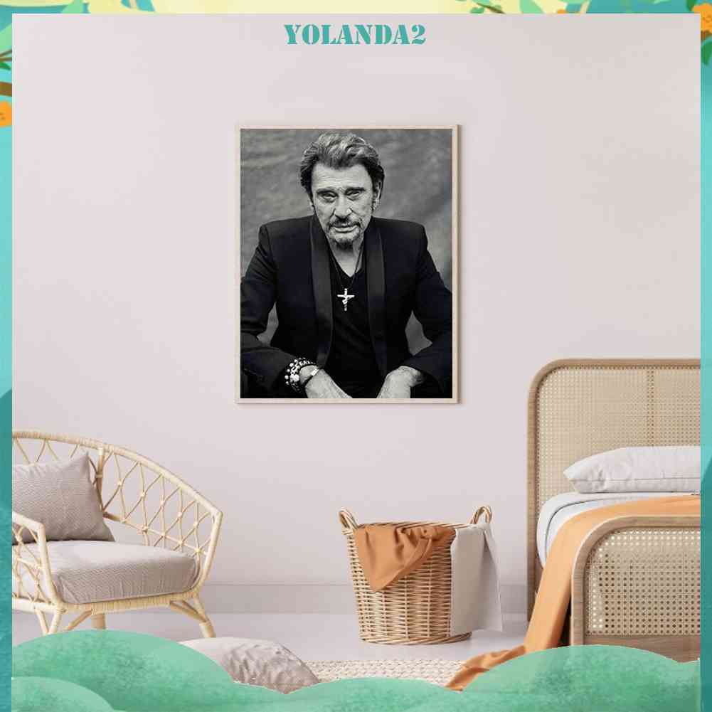 Tranh Đính Đá Kim Cương Toàn Bộ 5D DIY Hình Johnny Hallyday