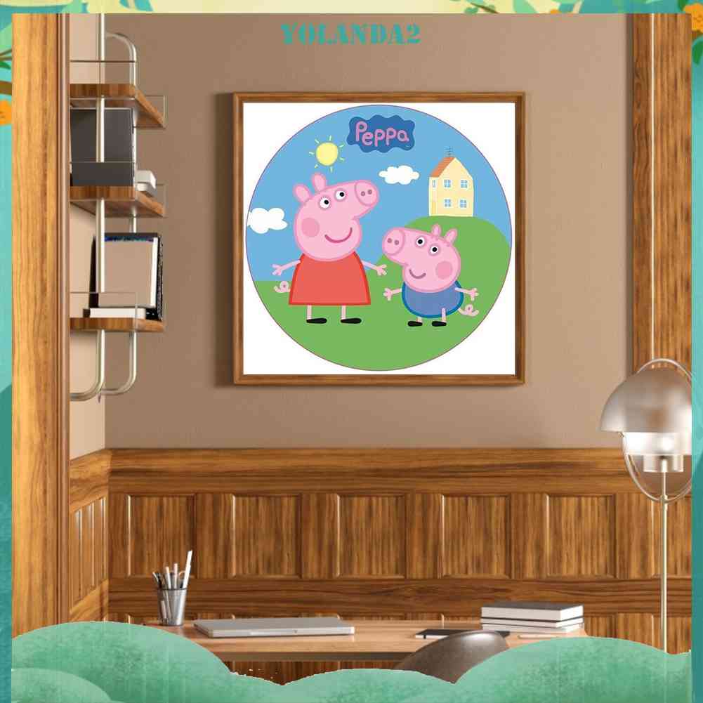 Bộ Tranh Đính Đá 5D Toàn Diện Họa Tiết Chú Heo Dễ Thương Độc Đáo DIY Dùng Trang Trí