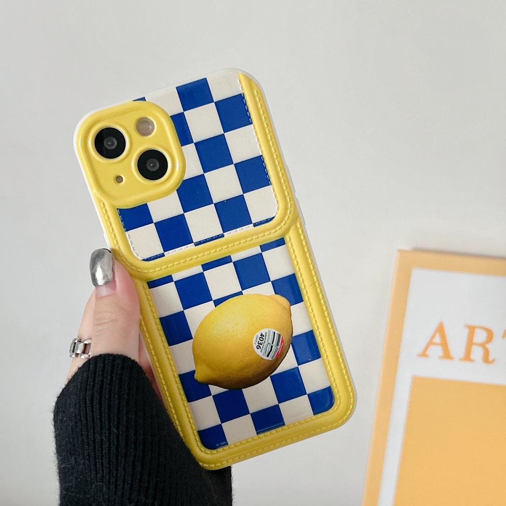 Ốp Điện Thoại Silicon TPU Mềm Họa Tiết Quả Chanh Sáng Tạo Cho iPhone11 12 13 14 Pro Max