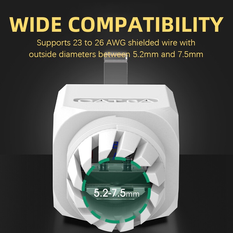 1 Phích Cắm Kết Nối Mạng Internet 23AWG Sang 26AWG RJ45 CAT6A CAT6 CAT5E
