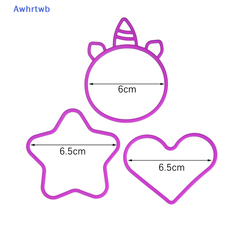 Set 3 Vòng Tay Silicon Màu Kẹo Họa Tiết Trái Tim Ngôi Sao Trang Trí Tiệc Cho Bé Mới