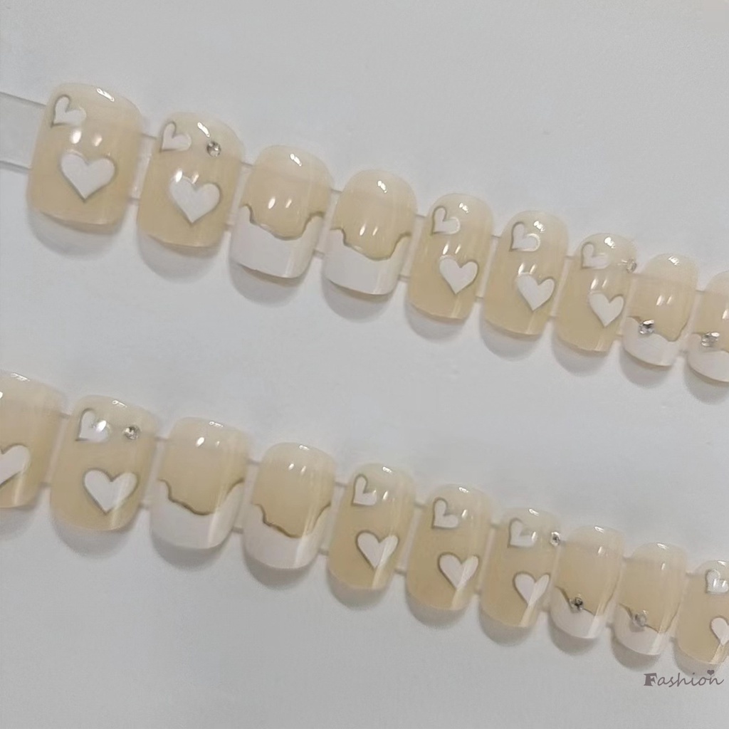 Bộ Móng Tay Giả Màu Hồng Phong Cách Công Chúa Xinh Xắn