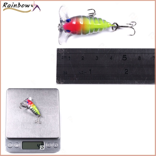 Mồi Câu Cá Giả Mắt Côn Trùng 3d Mini 4cm 4g